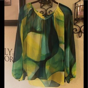 💛💚Anne Klein sheer top